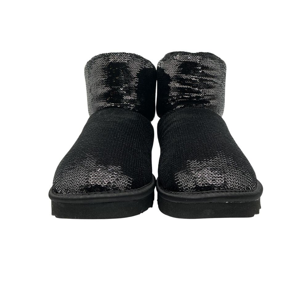 Koolaburra Sequined Black Classic Mini Mirror Ball Boots Size 7 - Picture 3 of 6